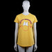 Clm - T-shirt - Yellow - Size L - (NEW) - Yellow round-neck T-shirt with short sleeves and plain cuffs. Features a front graphic print and a straight hem.