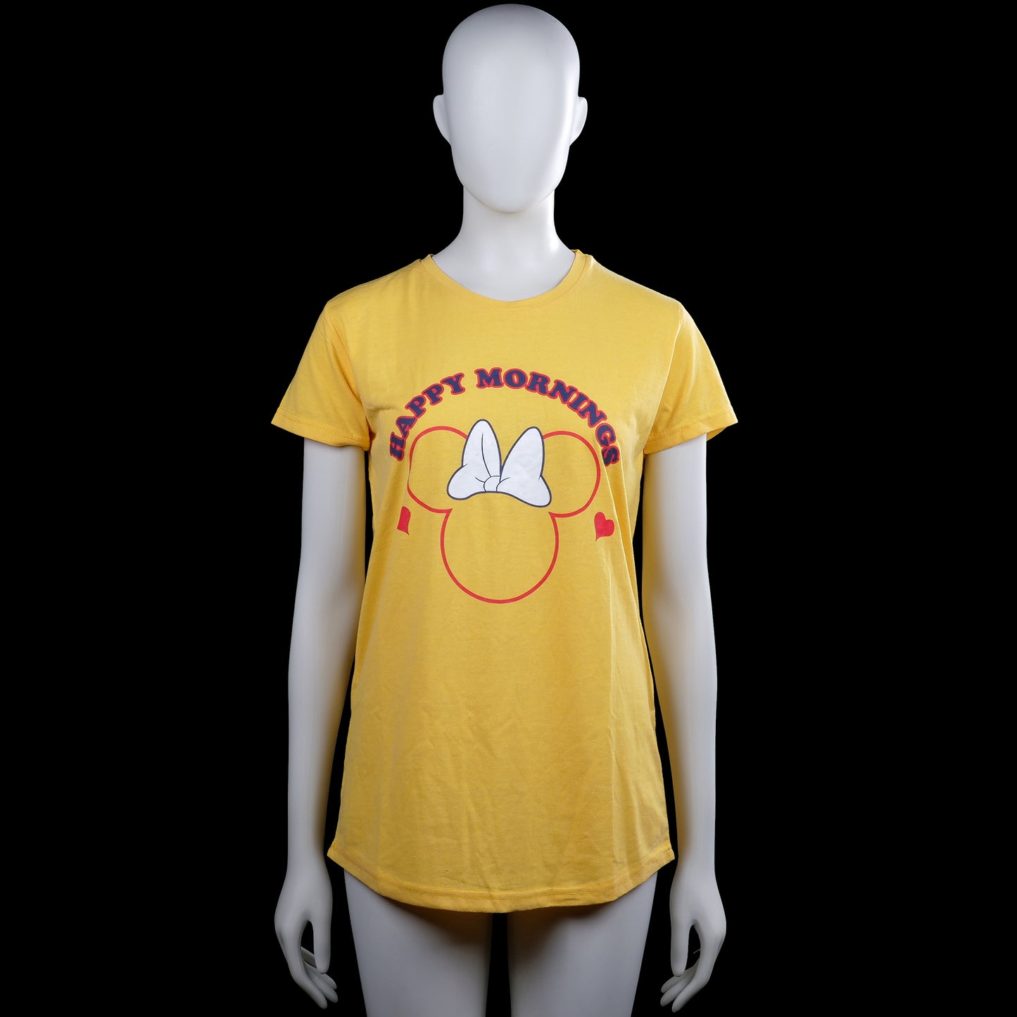 Clm - T-shirt - Yellow - Size L - (NEW) - Yellow round-neck T-shirt with short sleeves and plain cuffs. Features a front graphic print and a straight hem.