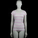 H&m logg - T-shirt - White & Pink - Size M - White and pink horizontally striped top with a scoop neckline and short sleeves. Straight hem with plain cuffs.