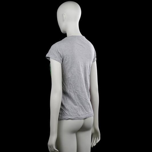 T-shirt - Light Gray & Forest Green - Size S