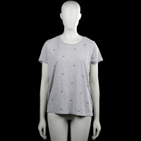 H&m logg disney - T-shirt - Light Gray & Black - Size L - Light gray short-sleeve top with a round neckline and a straight hem. Features an all-over black printed motif.
