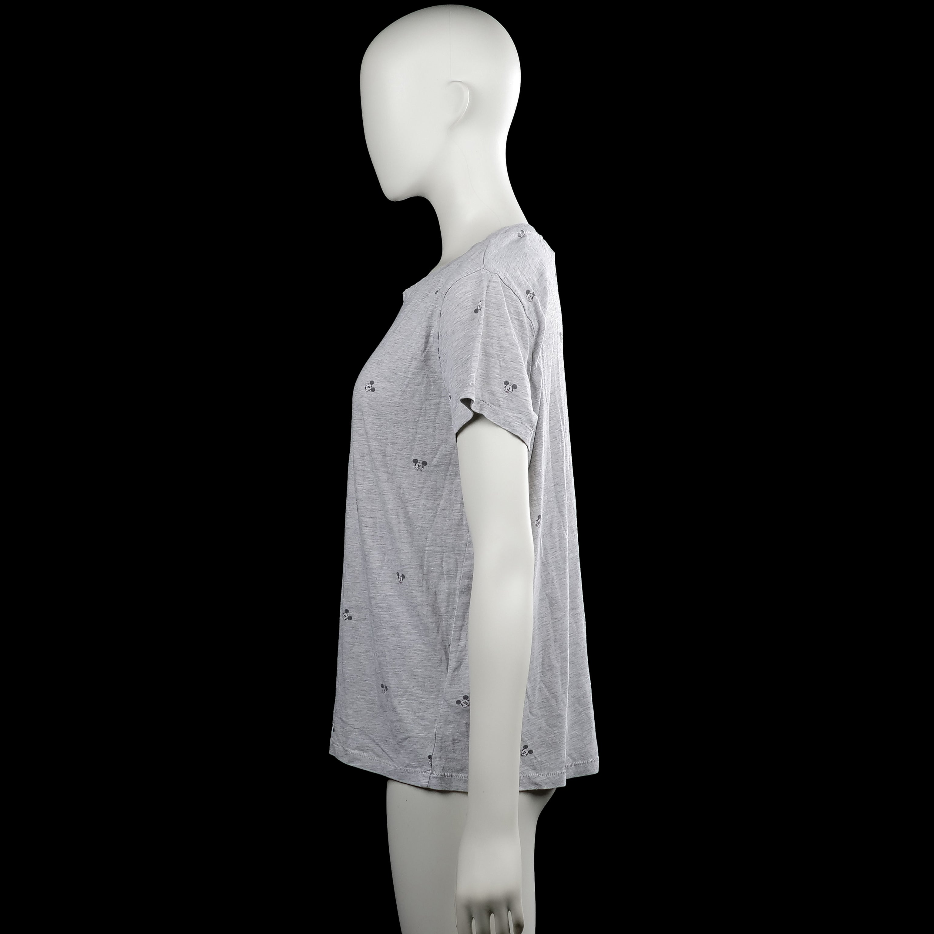 T-shirt - Light Gray & Black - Size L