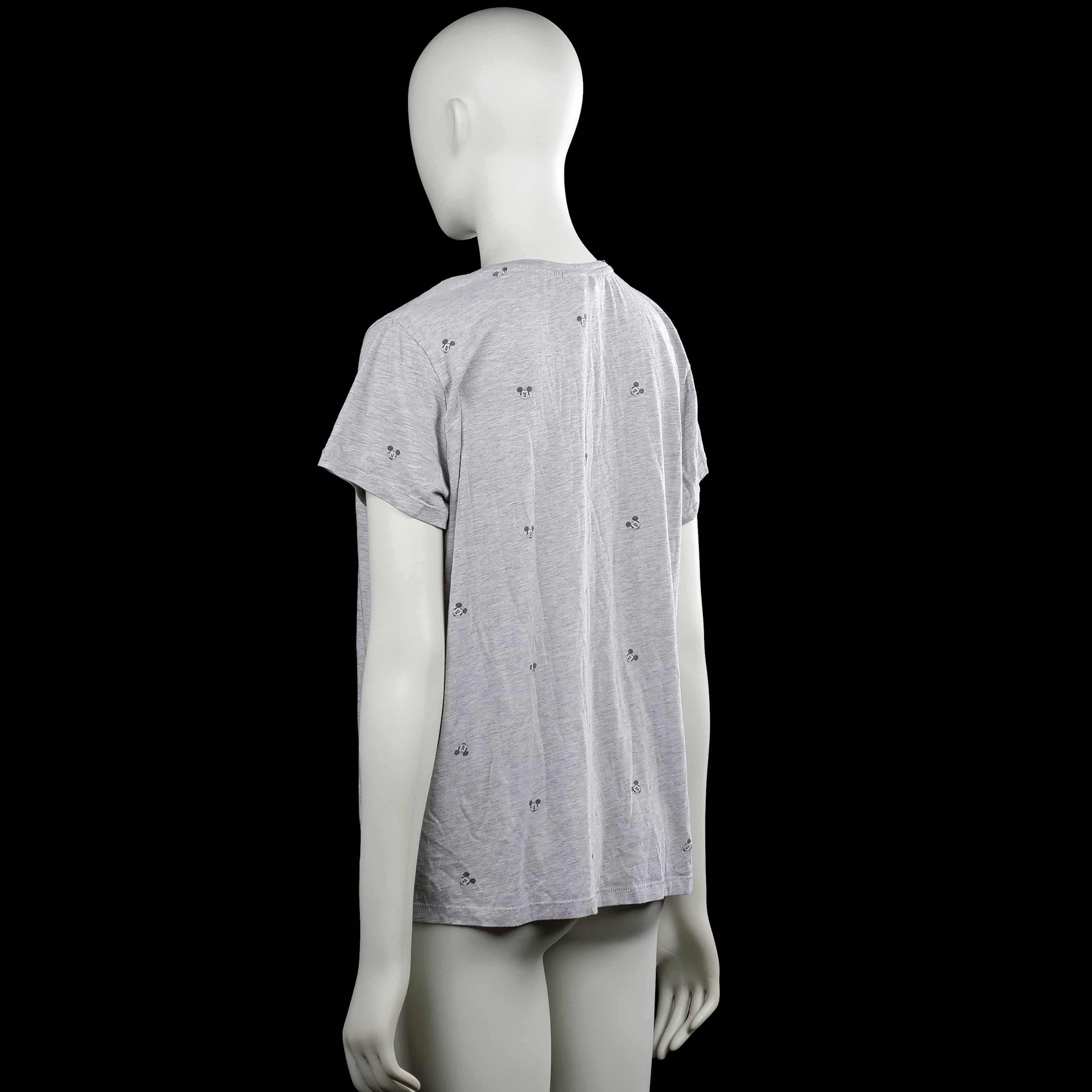 T-shirt - Light Gray & Black - Size L