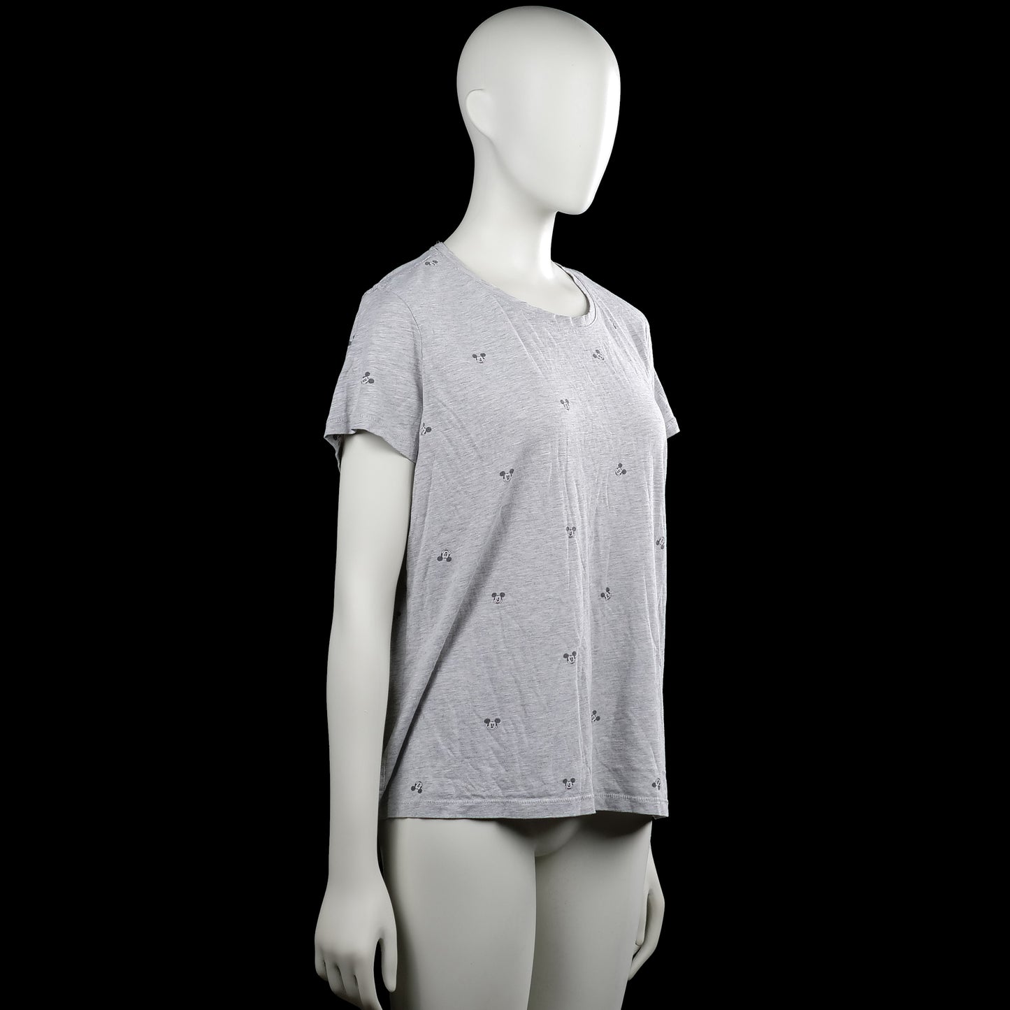 T-shirt - Light Gray & Black - Size L