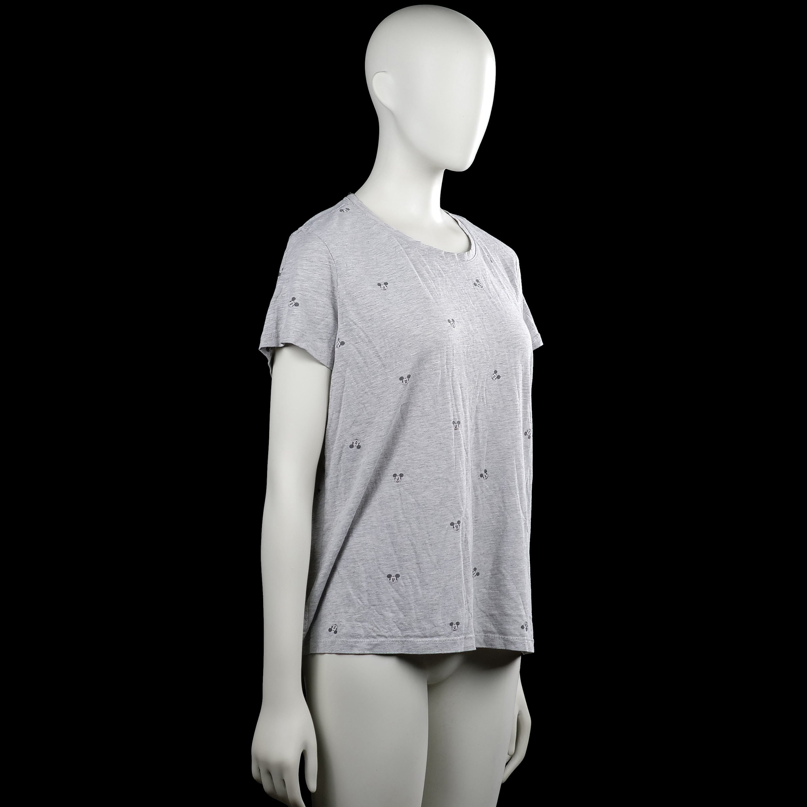 T-shirt - Light Gray & Black - Size L