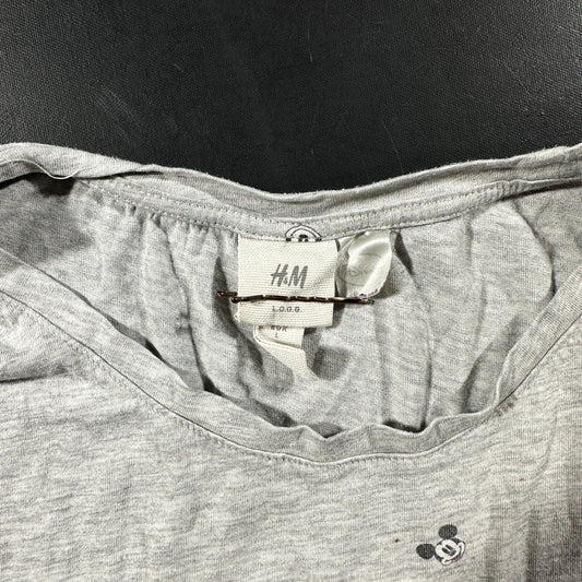 T-shirt - Light Gray & Black - Size L