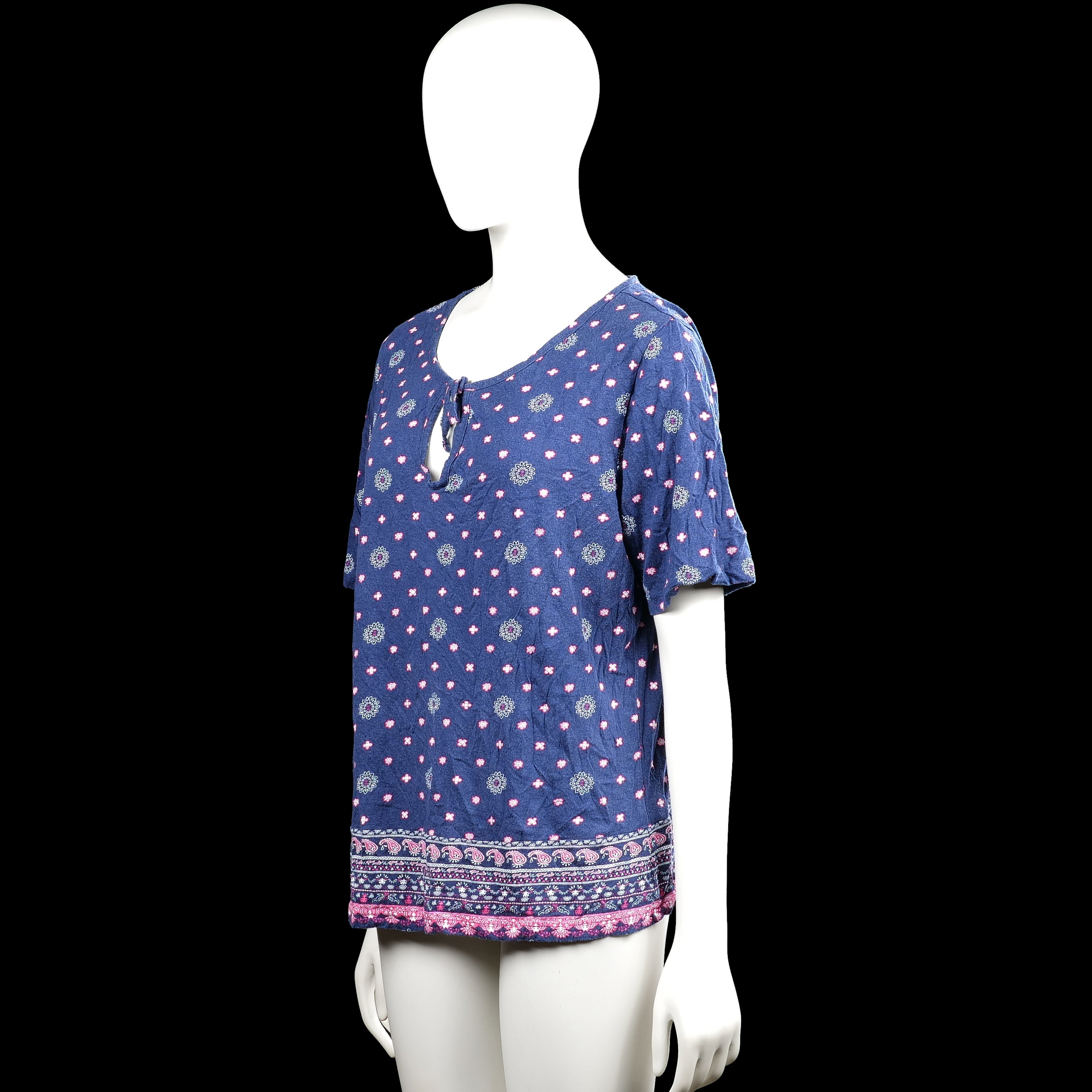 T-shirt - Navy & Pink - Size 44, 46