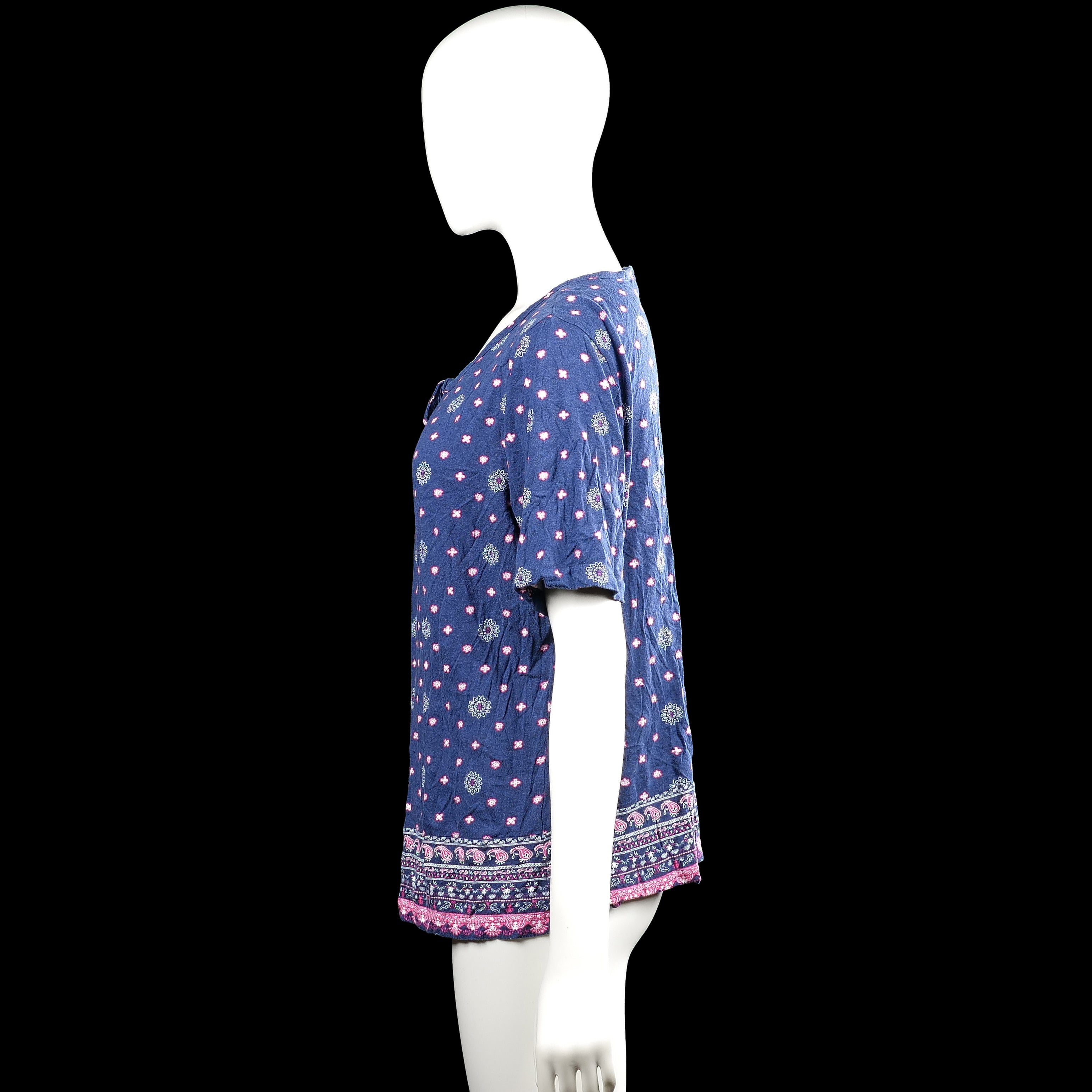 T-shirt - Navy & Pink - Size 44, 46