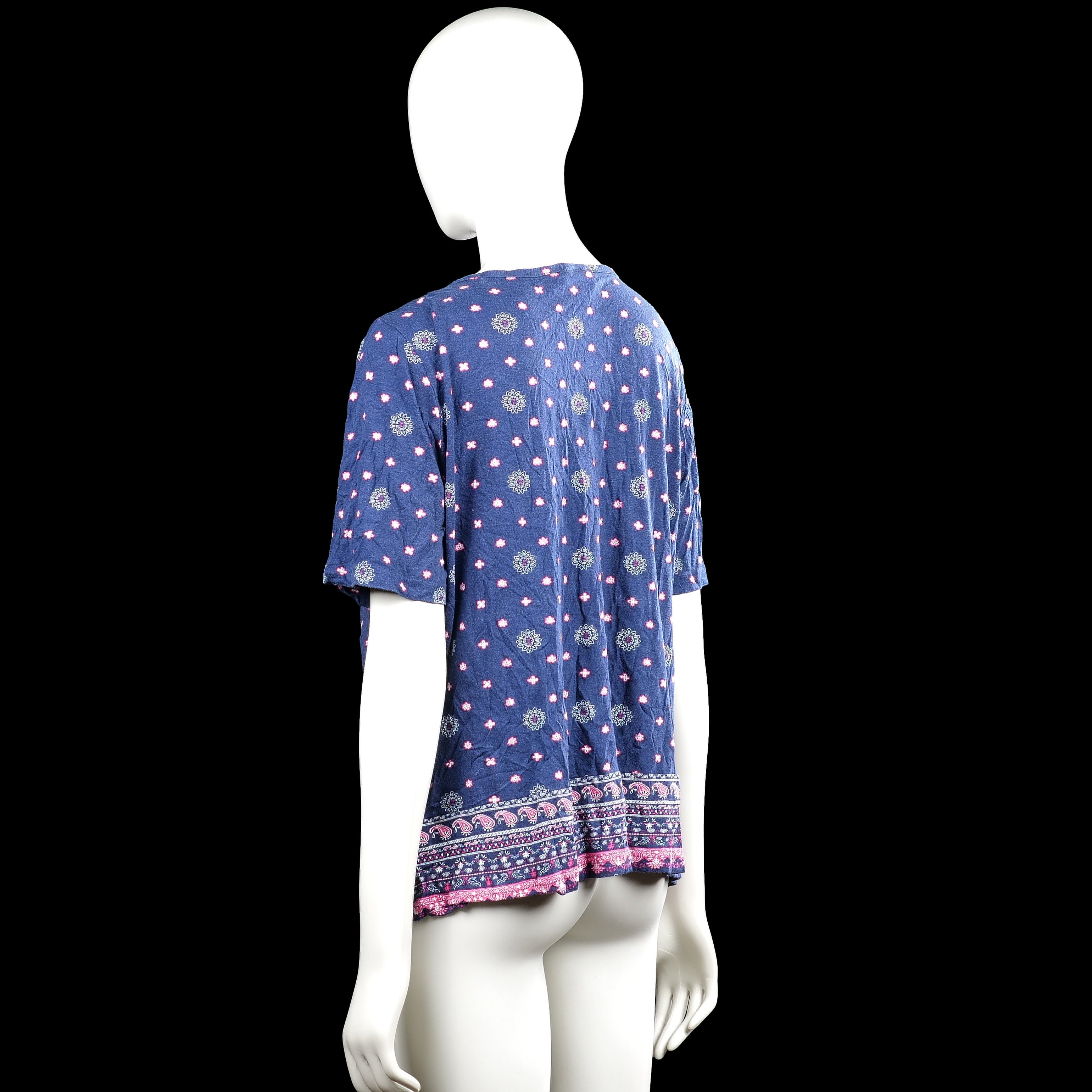 T-shirt - Navy & Pink - Size 44, 46