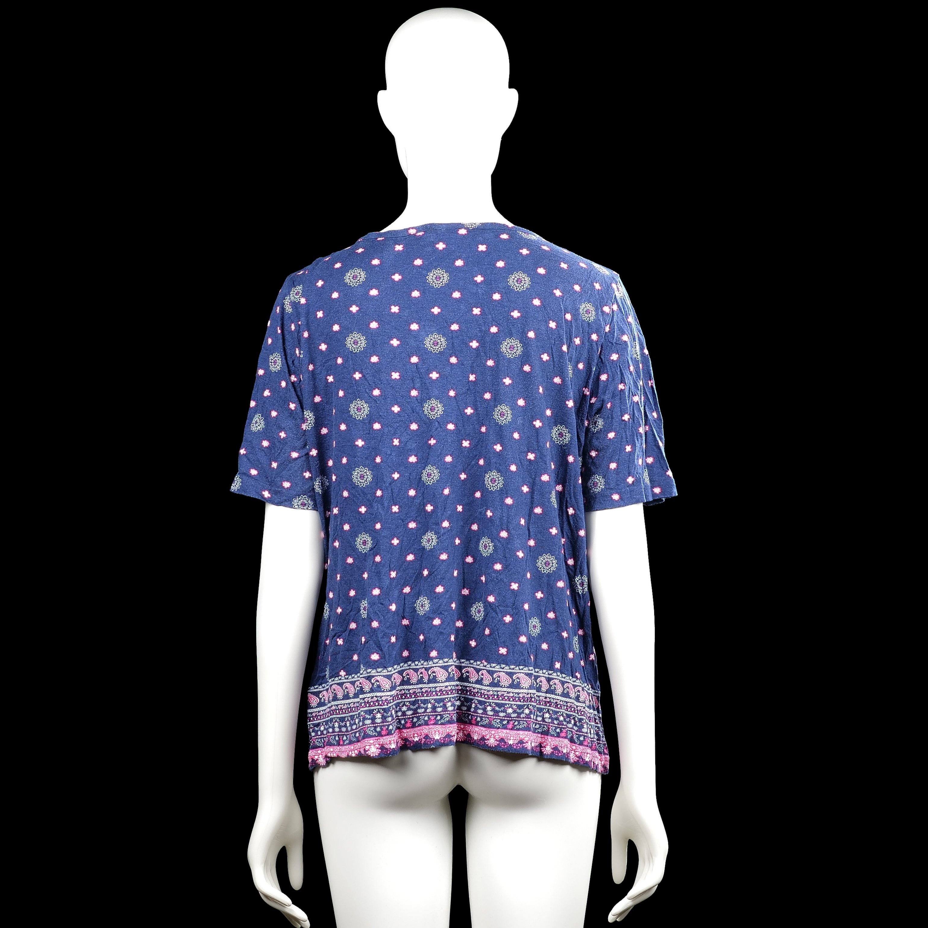 T-shirt - Navy & Pink - Size 44, 46