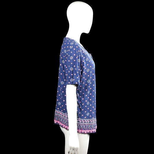 T-shirt - Navy & Pink - Size 44, 46