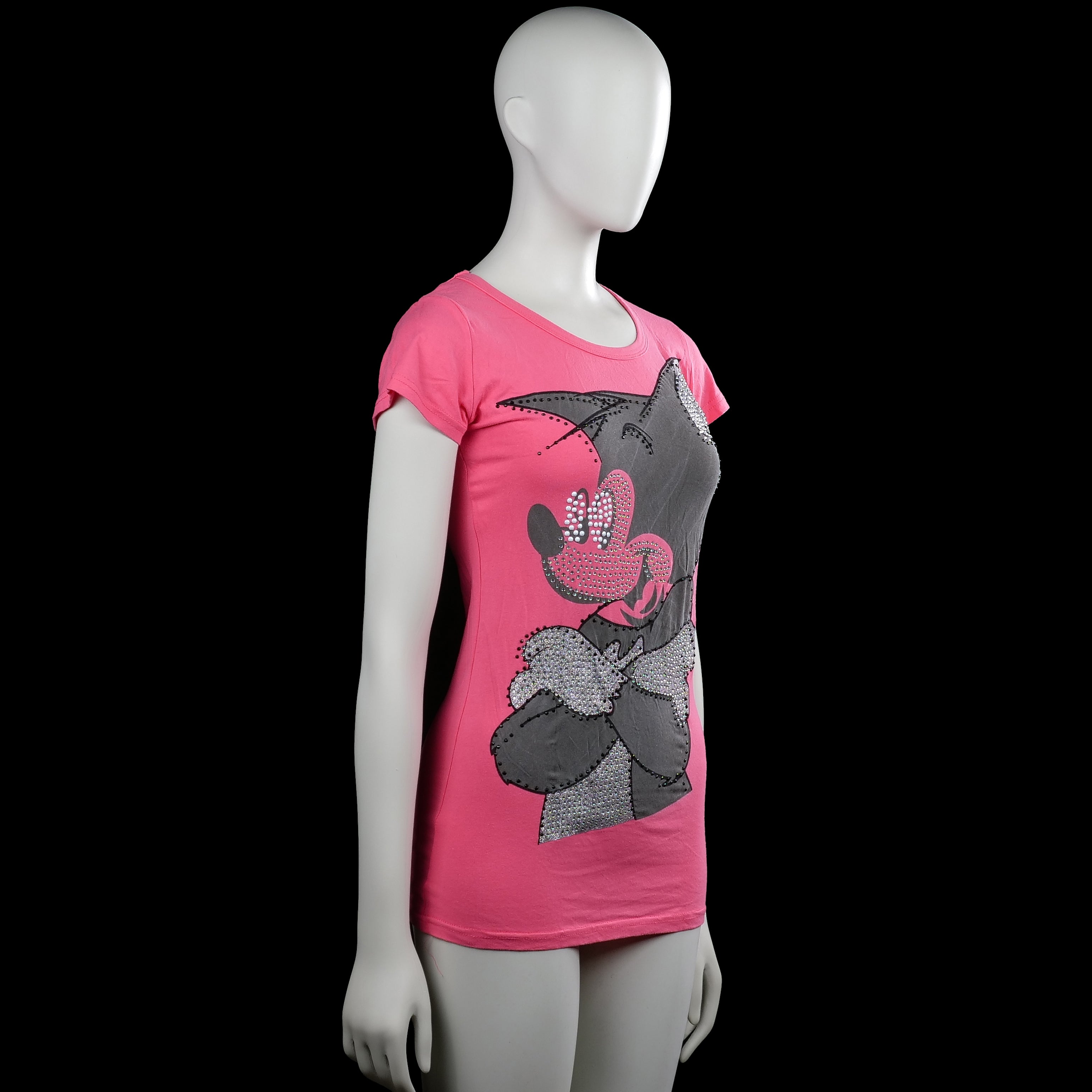 T-shirt - Pink & Gray - Size S