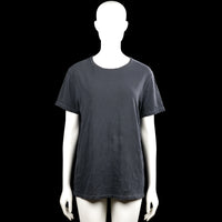 Riley - T-shirt - Charcoal - Size L - Charcoal solid T-shirt with a round neck and short sleeves. Straight hem and plain sleeve cuffs with no visible closures.