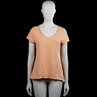 Pernilla wahlgren - T-shirt - Orange - Size S - Solid orange short-sleeve top with a scoop neckline. Straight hem and plain sleeve cuffs.