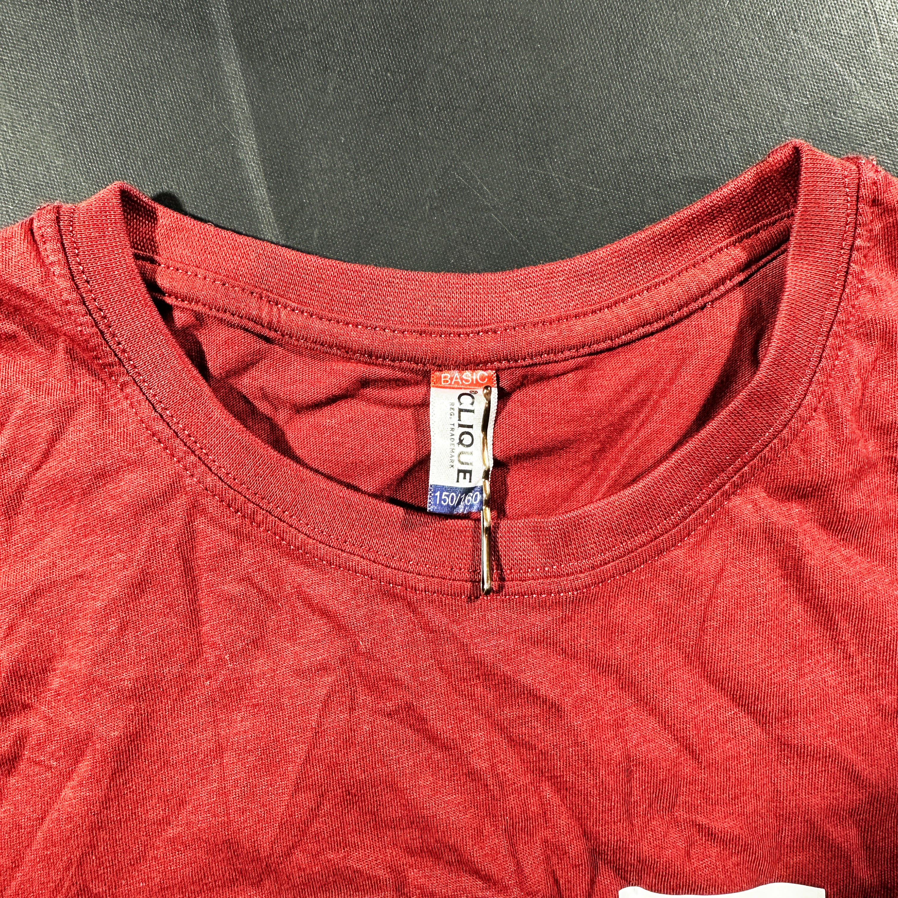 T-shirt - Burgundy - Size 150, 160