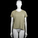 Amisu - T-shirt - Olive - Size M - Olive solid top with a round neckline and short sleeves. Straight hem with plain sleeve cuffs.