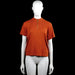 Sisterspoint - T-shirt - Rust - Size XL - Rust solid top with short sleeves and a high neck featuring a partial front zip closure with a ring pull. Straight hem and plain cuffs.