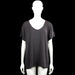High mountain - T-shirt - Charcoal - Size 50, 52 - Charcoal solid top with a V-neck and short sleeves. Straight hem and plain cuffs with no visible closures.