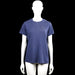 T-shirt - Navy - Size S - Navy solid T-shirt with a round neck and short sleeves. Features plain cuffs, a straight hem, and a small chest graphic.