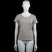 Ever.Me - T-shirt - Taupe - Size S - Taupe solid T-shirt with a round neckline and short sleeves. Straight hem and plain sleeve cuffs.