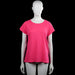 Flash essential - T-shirt - Pink - Size M - Solid pink top with a round neckline and short sleeves with plain cuffs. Straight hem with no visible closures.
