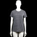 Smog - T-shirt - Charcoal - Size XS - Charcoal heathered short-sleeve top with a round neckline and plain cuffs. Straight hem with no visible closures.