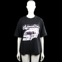 Runge - T-shirt - Black - Size XL - Black short-sleeve T-shirt with a round neck and straight hem. Features a large graphic print on the front.