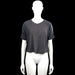 Mexx - T-shirt - Dark Gray - Size M - Dark gray solid top with a round neckline and short raglan sleeves. Features plain cuffs and a straight hem.