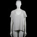 H&M - T-shirt - Light Gray - Size XL - Light gray solid top with a scoop neckline and short sleeves. Features plain cuffs and a straight hem.