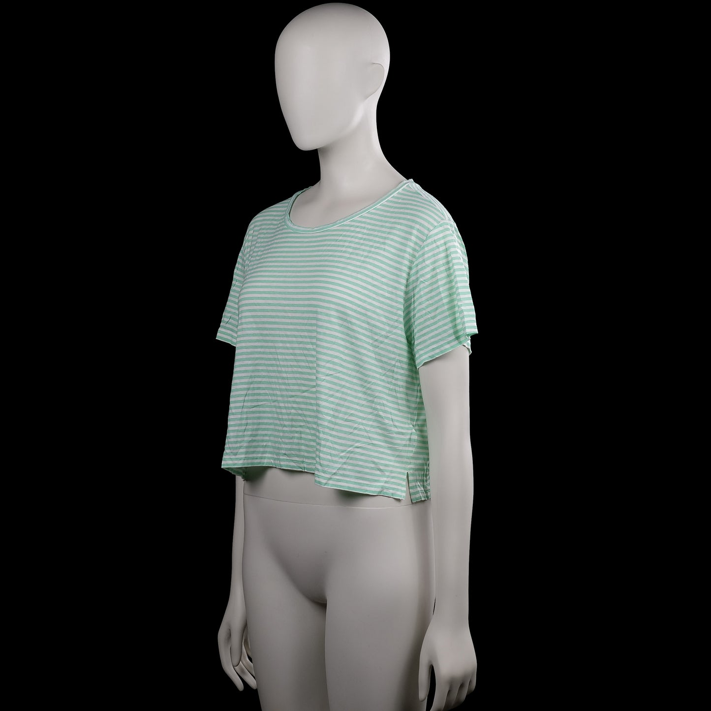 T-shirt - Mint & White - Size L