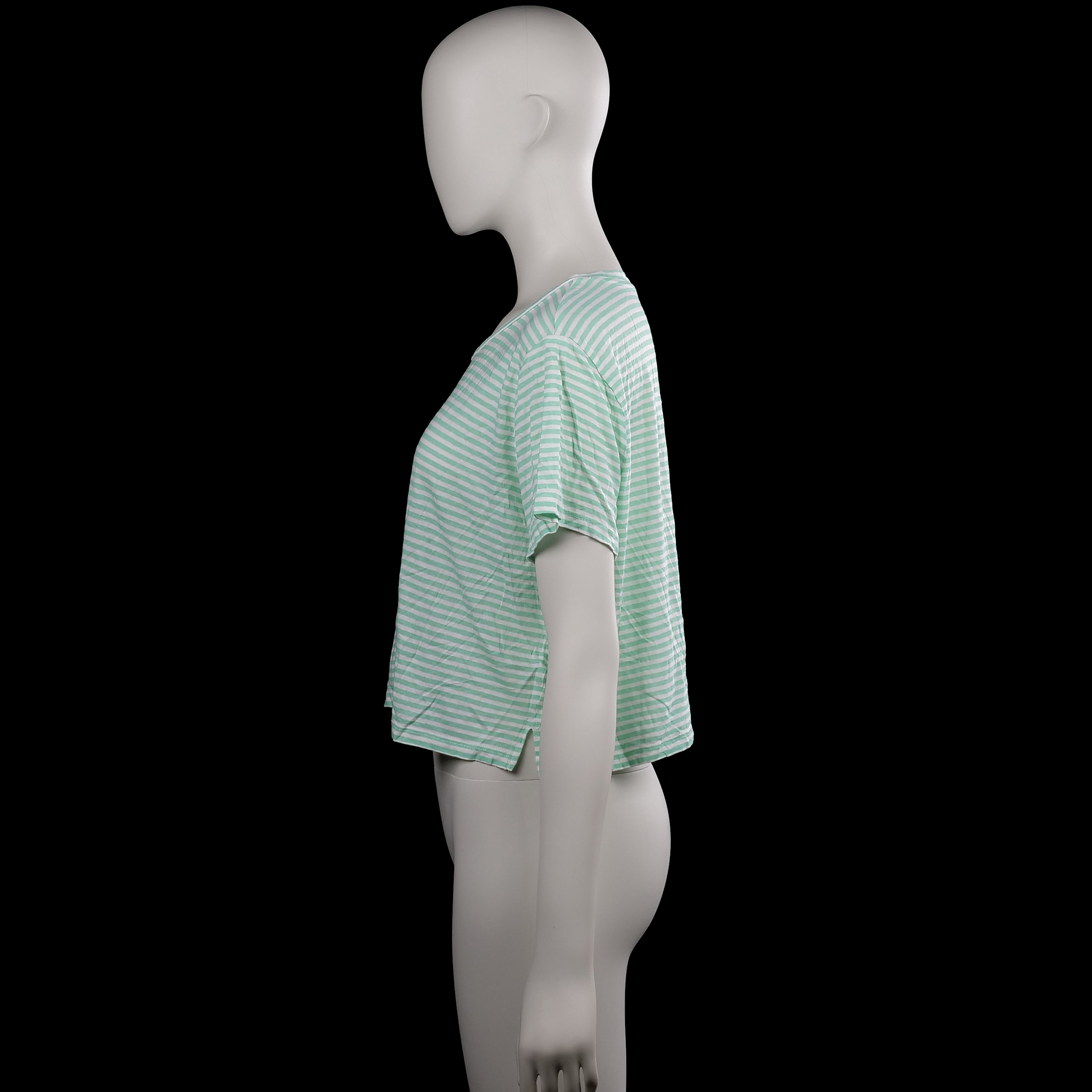 T-shirt - Mint & White - Size L