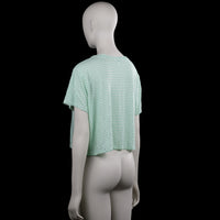T-shirt - Mint & White - Size L