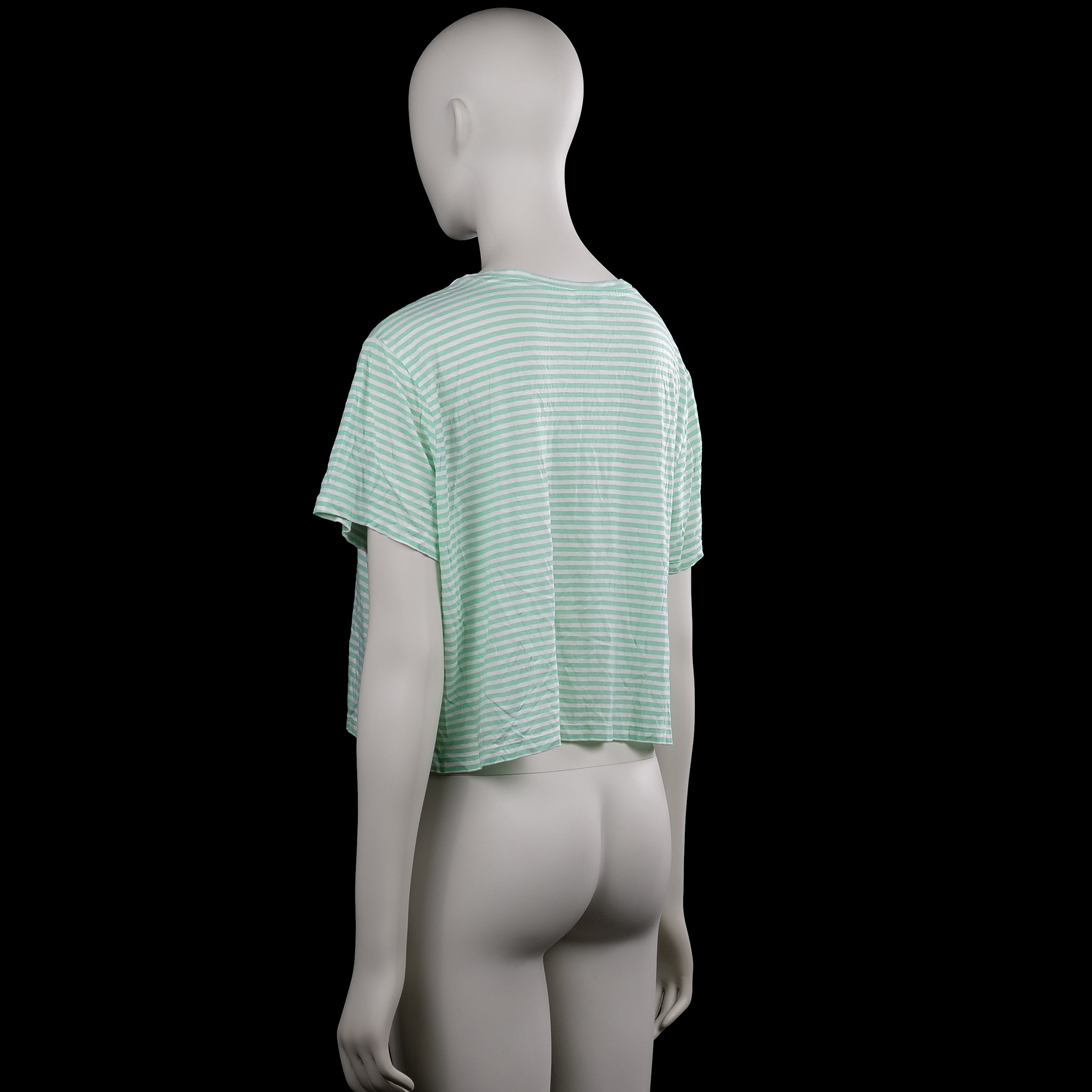 T-shirt - Mint & White - Size L