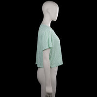 T-shirt - Mint & White - Size L