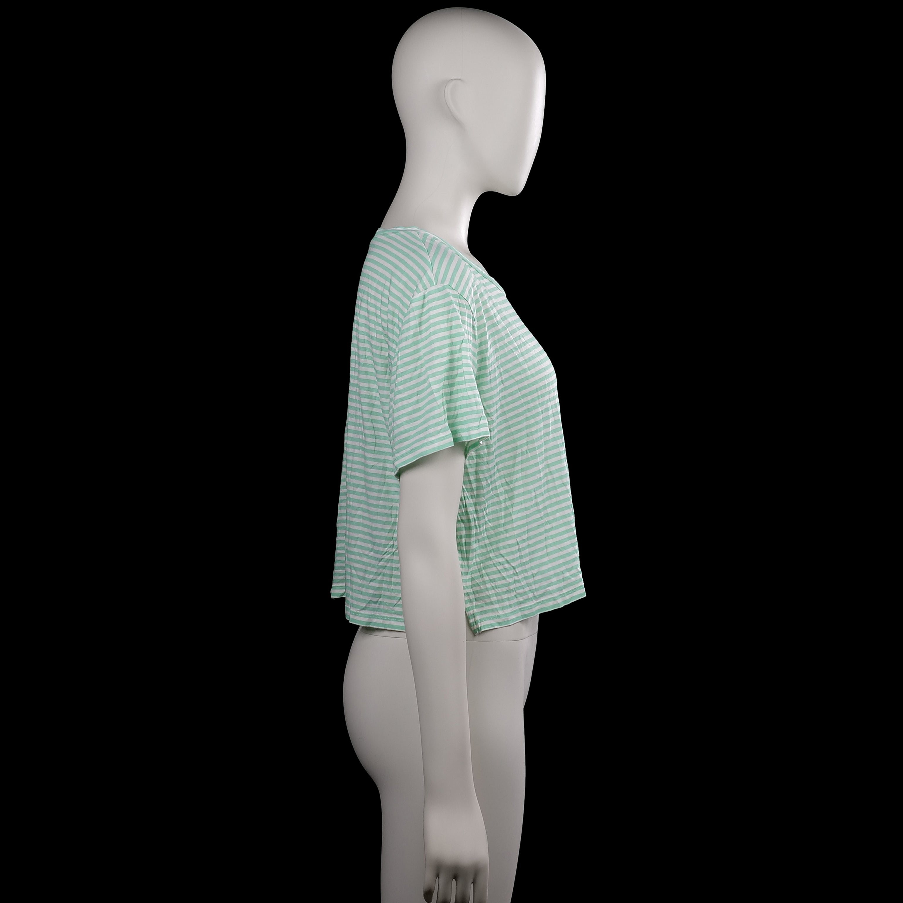 T-shirt - Mint & White - Size L