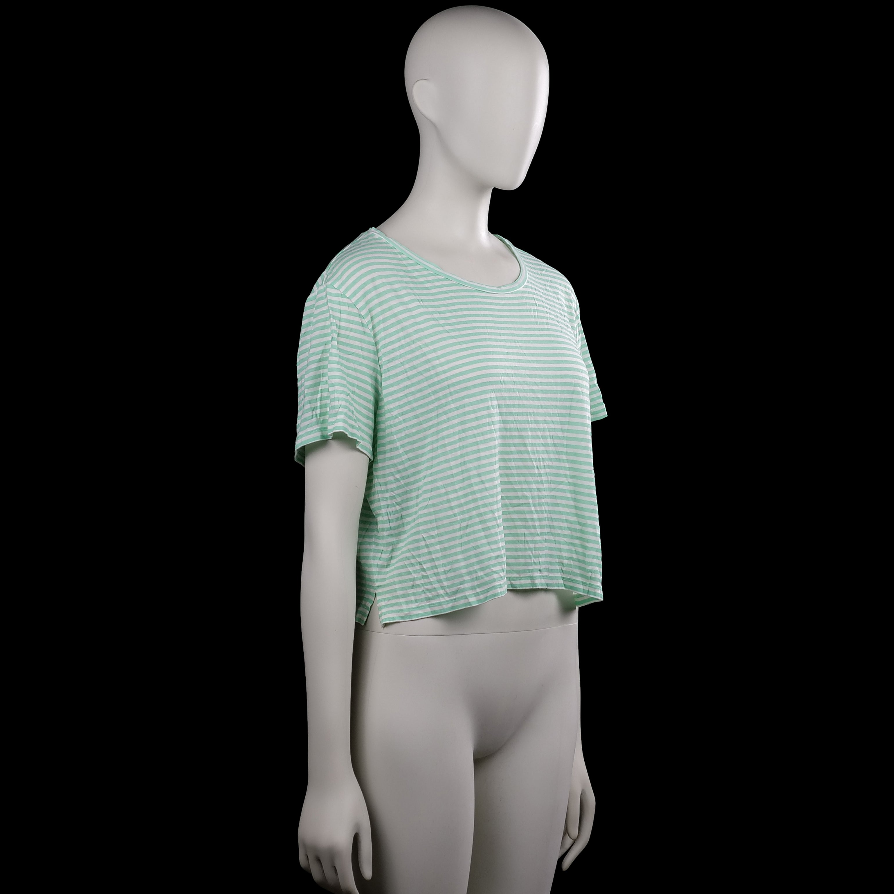T-shirt - Mint & White - Size L