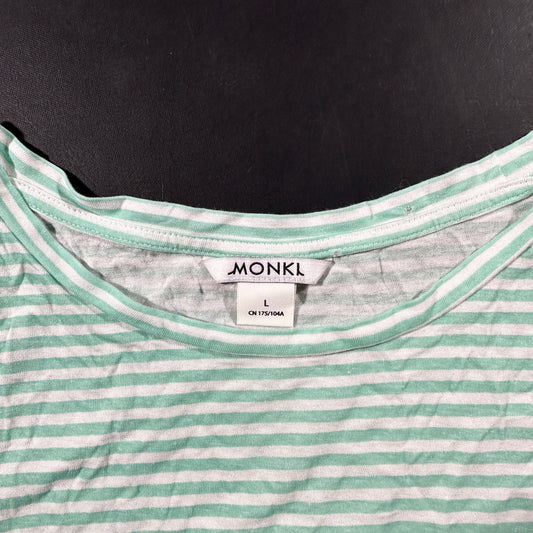 T-shirt - Mint & White - Size L