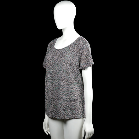 T-shirt - Gray & Forest Green - Size XL