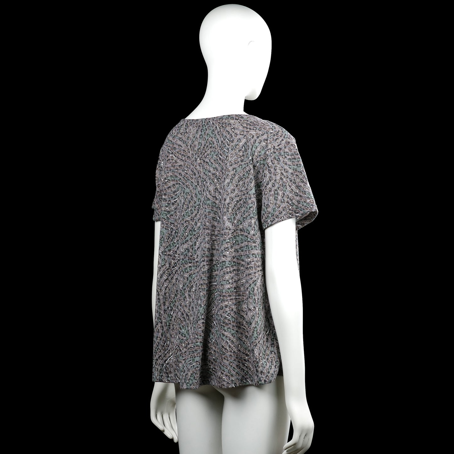 T-shirt - Gray & Forest Green - Size XL