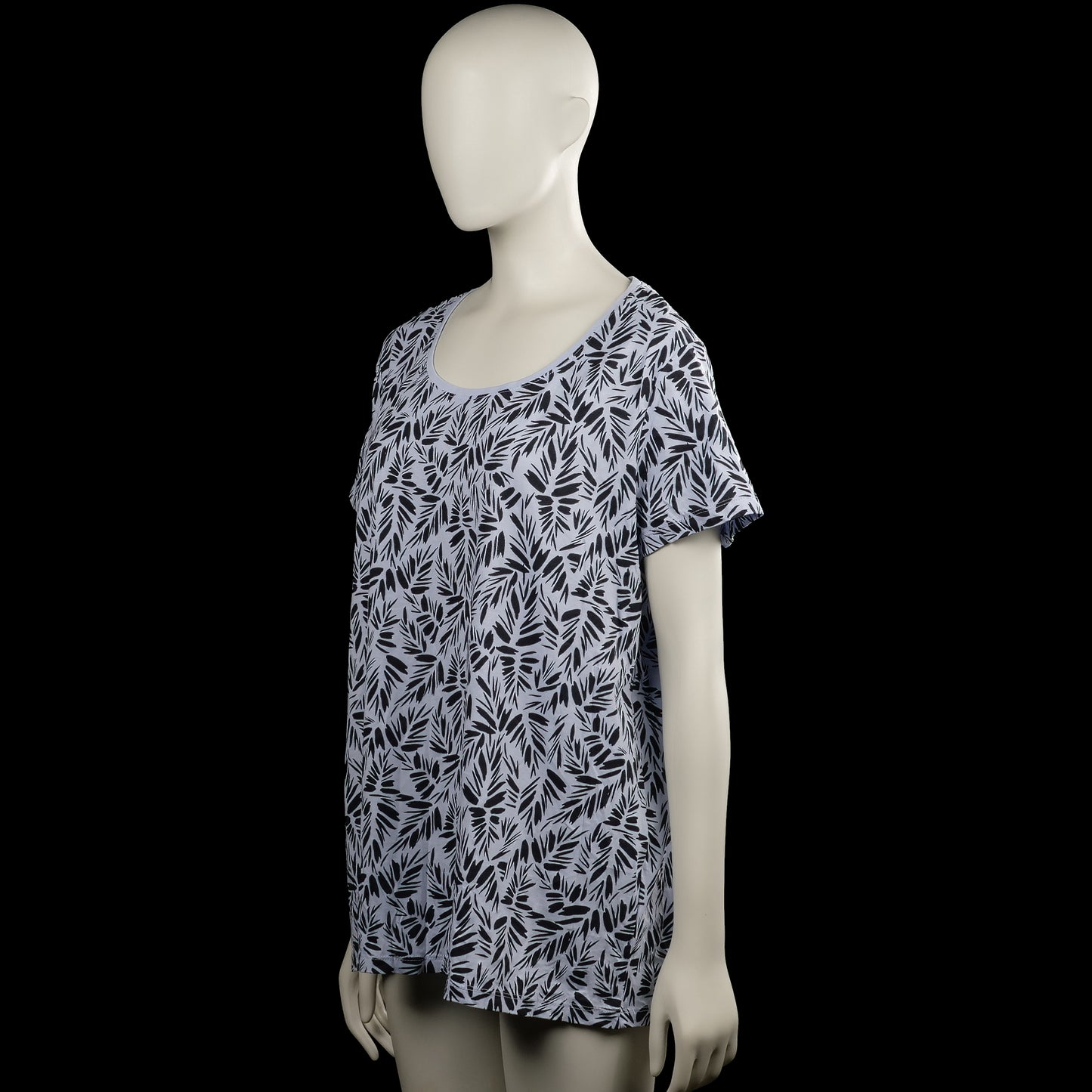 T-shirt - Light Gray & Black - Size XL