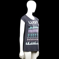 T-shirt - Charcoal & Purple - Size 158, 164