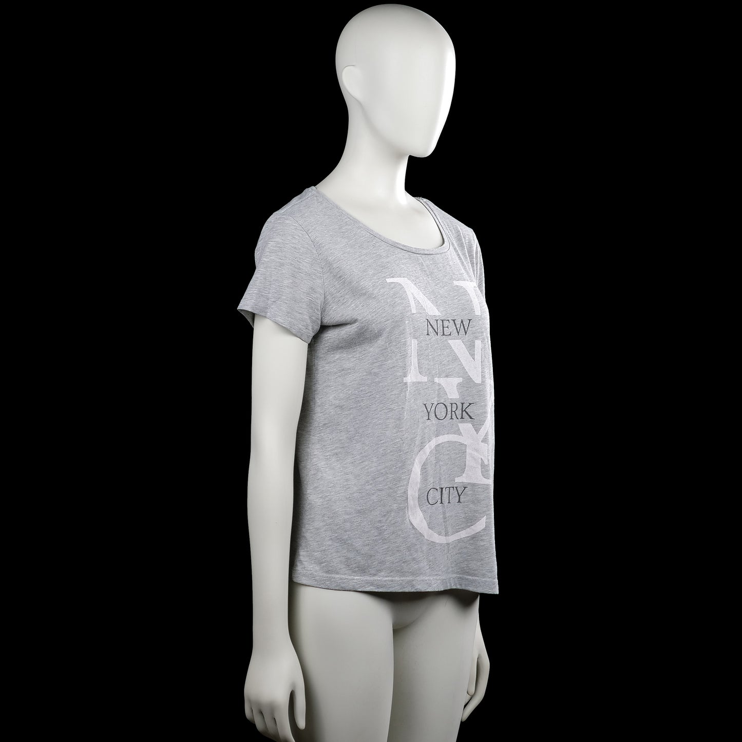 T-shirt - Light Gray & White - Size S