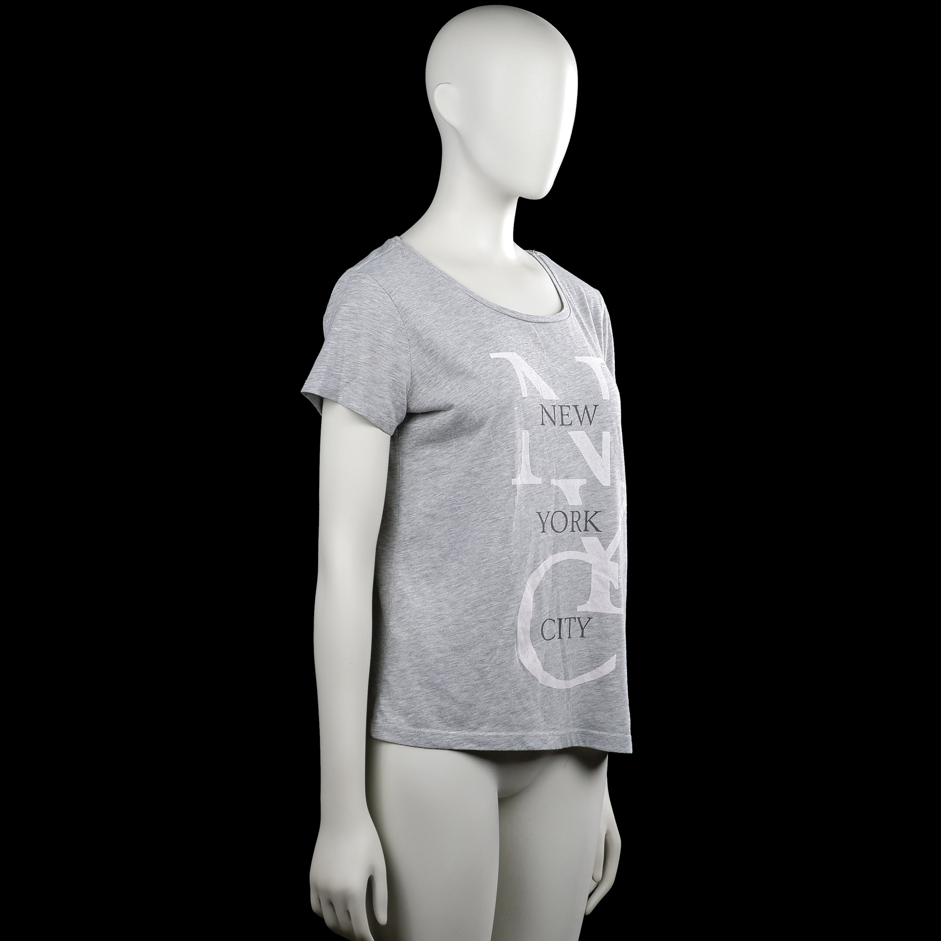 T-shirt - Light Gray & White - Size S