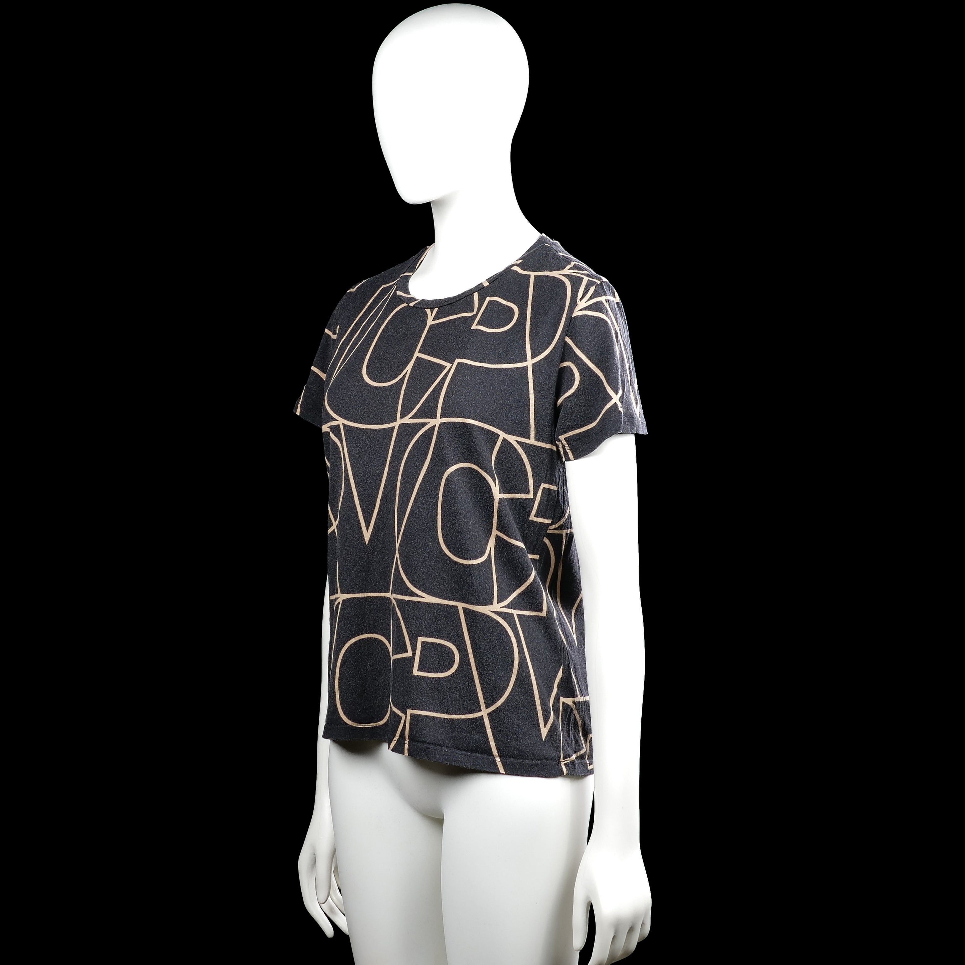 T-shirt - Navy & Beige - Size S