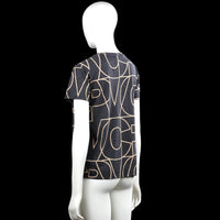 T-shirt - Navy & Beige - Size S