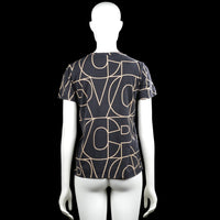 T-shirt - Navy & Beige - Size S