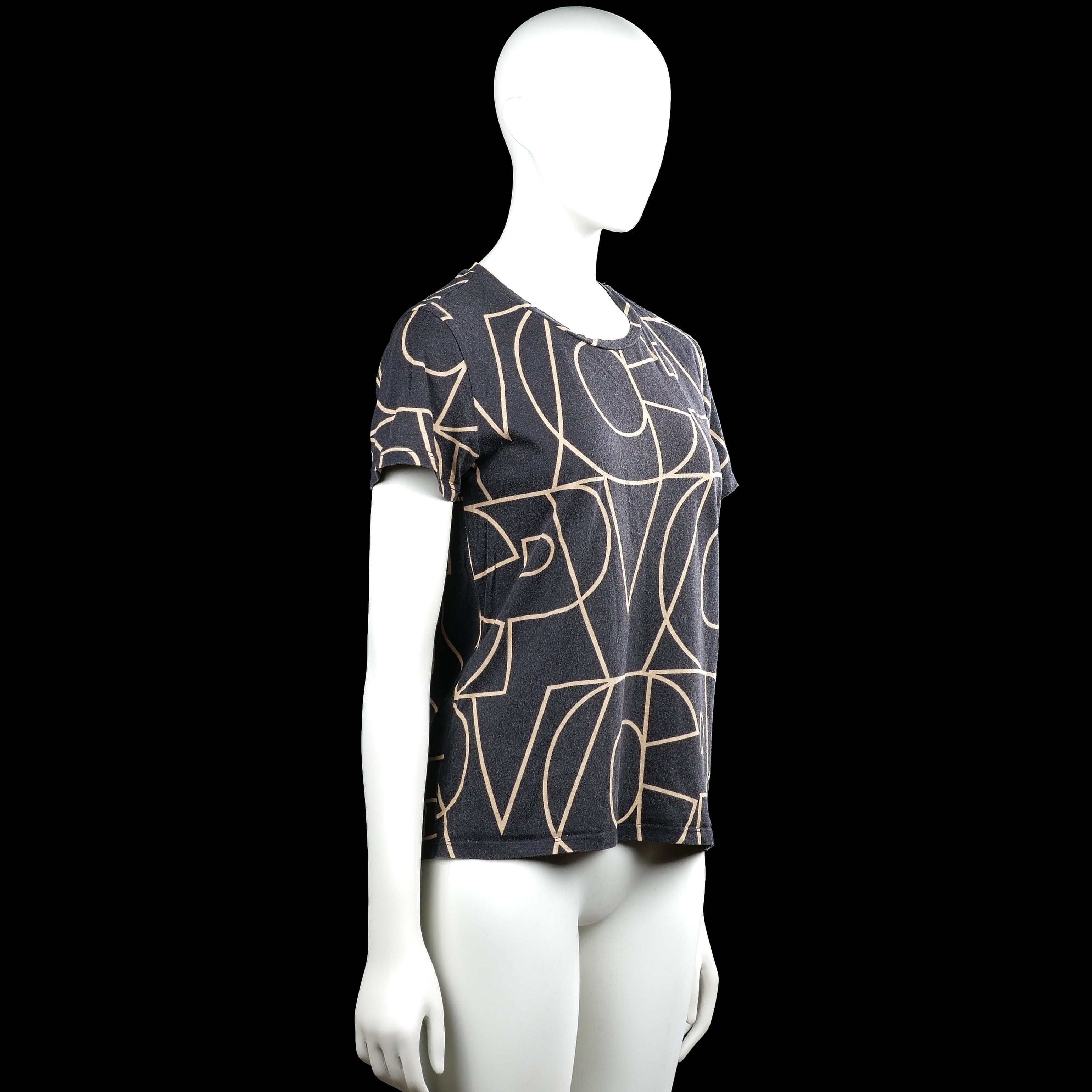 T-shirt - Navy & Beige - Size S