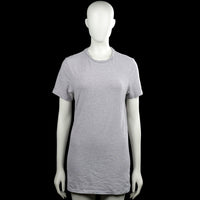 Asos - T-shirt - Light Gray - Size S - Light gray solid top with a round neckline and short sleeves. Straight hem with plain cuffs and no visible closures.