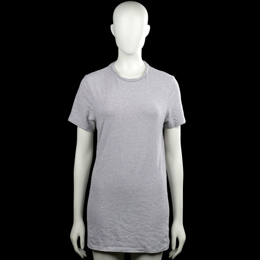 Asos - T-shirt - Light Gray - Size S - Light gray solid top with a round neckline and short sleeves. Straight hem with plain cuffs and no visible closures.