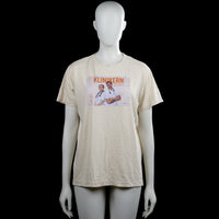 Clique - T-shirt - Ivory - Size M - Ivory short-sleeve T-shirt with a round neckline and straight hem. Features a rectangular graphic print on the front.